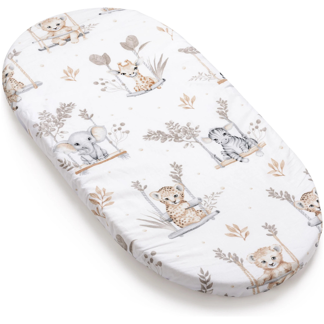 JUKKI Bed sheet with Elastic 100% Cotton 40x80 CM Happy Jungle 5904506821723