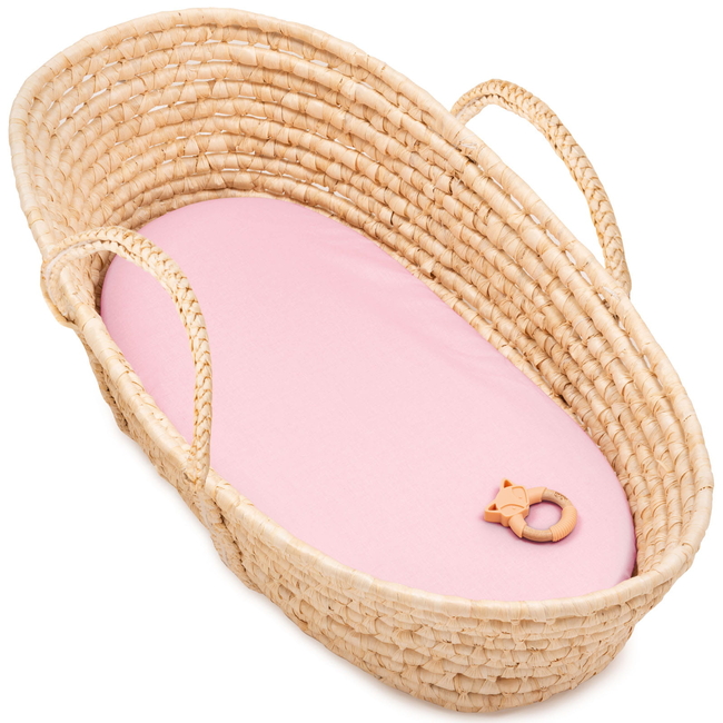 JUKKI Bed sheet with Elastic 100% Cotton 40x80 CM Powder Pink