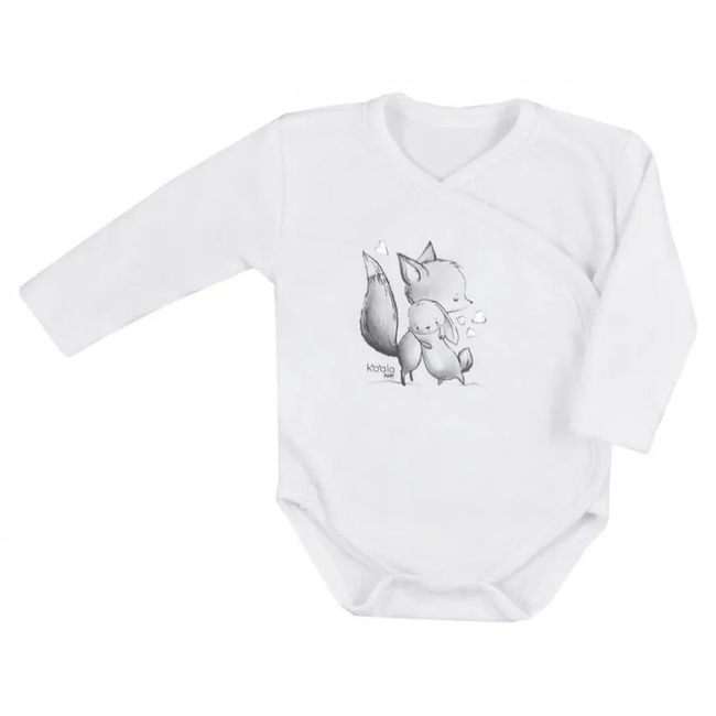 Jukki Foxy Winter Baby Romper with sleeve 100% Cotton 62cm 3-6 months White 5901780130374