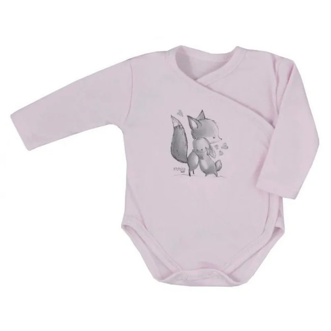 Jukki Foxy Winter Baby Romper with sleeve 100% Cotton 62cm 3-6 months pink 5901780130473