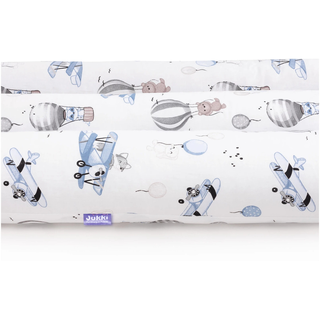 Jukki CRIB BUMPERS 300 CM Balloon Travel Blue 5904506810635