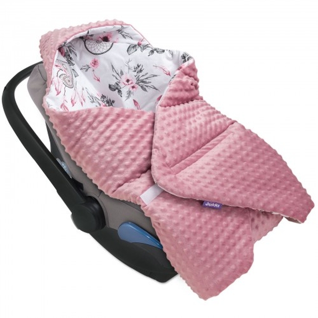 Jukki Blanket for car seat 0-13 kg - Old Rose Minky