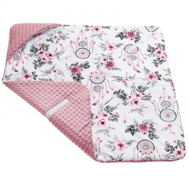 Jukki Blanket for car seat 0-13 kg - Old Rose Minky