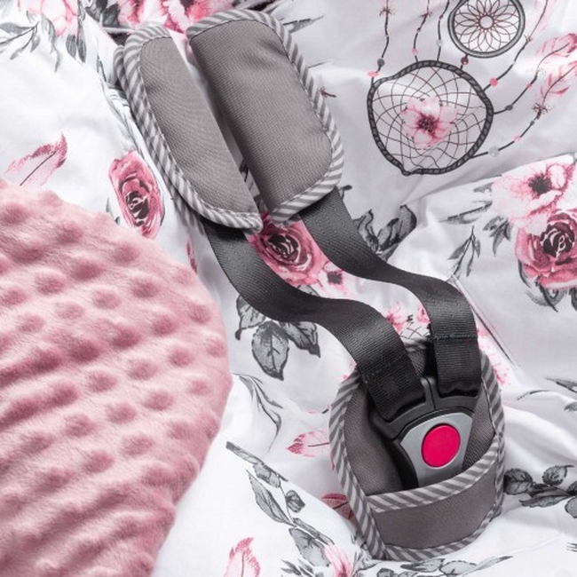 Jukki Blanket for car seat 0-13 kg - Old Rose Minky
