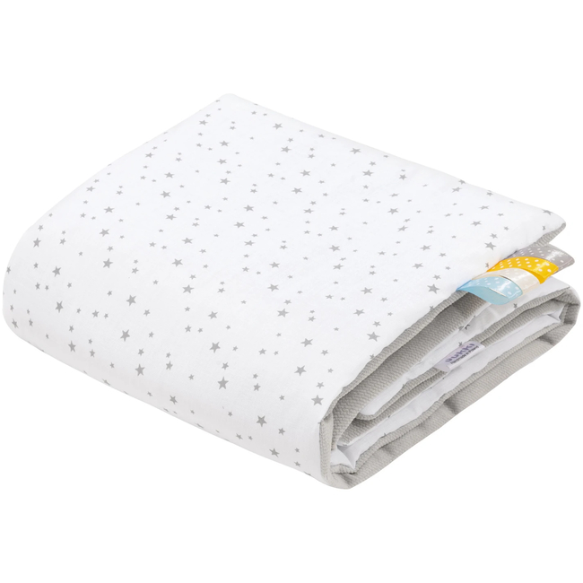 JUKKI Soft Baby Blanket 55x75cm Twinkle Stars & Grey Velvet