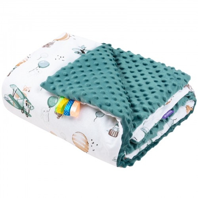 JUKKI Soft Baby Blanket 100 x 140 cm - Balloon travel