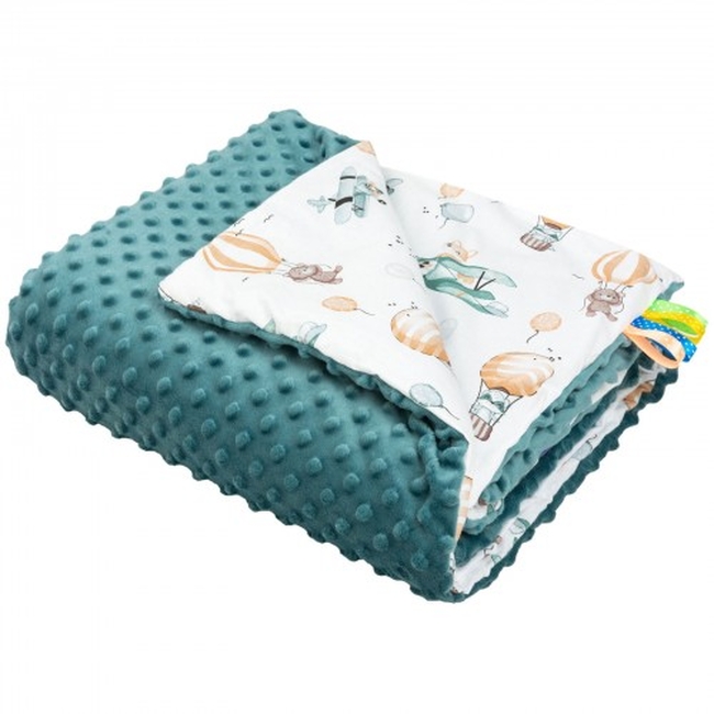JUKKI Soft Baby Blanket 100 x 140 cm - Balloon travel