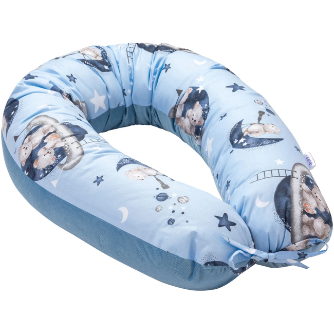 JUKKI V Type Multifunctional Nursing and Pregnancy Pillow 170cm Astro Bear Velvet