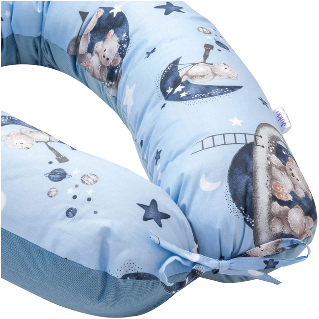 JUKKI V Type Multifunctional Nursing and Pregnancy Pillow 170cm Astro Bear Velvet