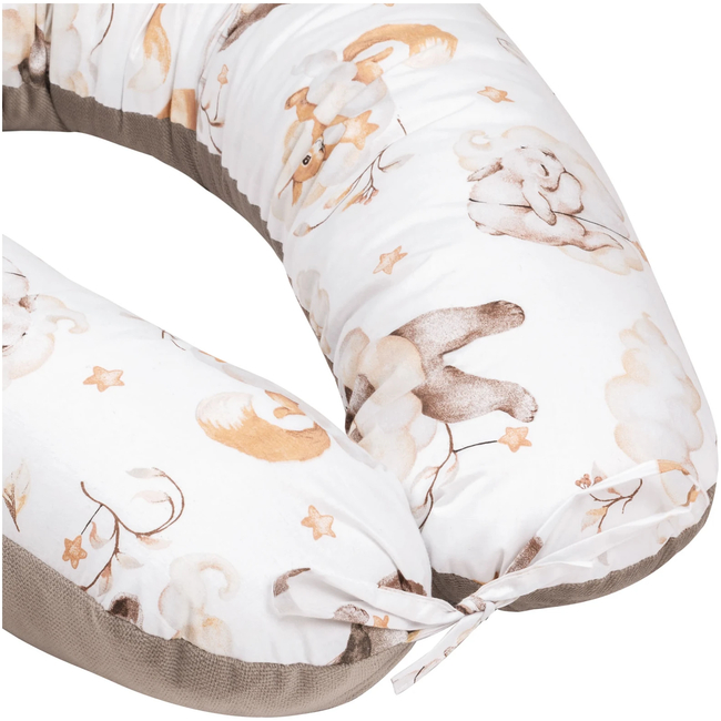 JUKKI V Type Multifunctional Nursing and Pregnancy Pillow 170cm Sweet Teddy & Λάτε βελούδο