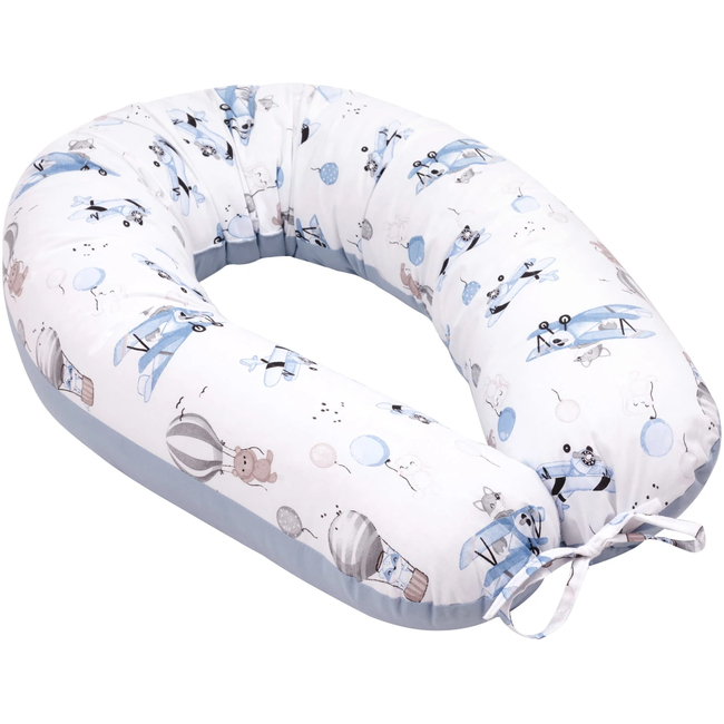 JUKKI V Type Multifunctional Nursing and Pregnancy Pillow 170cm Balloon Travel Blue 5904506810659