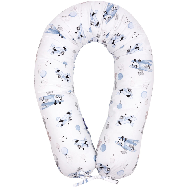 JUKKI V Type Multifunctional Nursing and Pregnancy Pillow 170cm Balloon Travel Blue 5904506810659