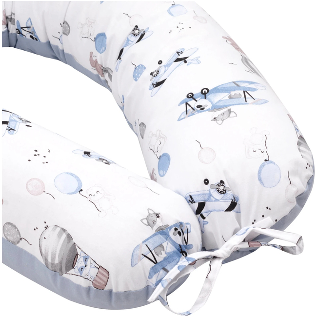 JUKKI V Type Multifunctional Nursing and Pregnancy Pillow 170cm Balloon Travel Blue 5904506810659