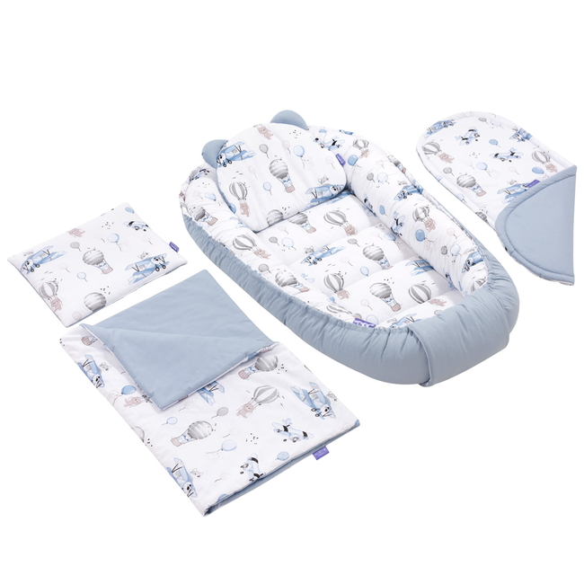 JUKKI 5-Piece Set baby nest balloon travel blue 5904506810741