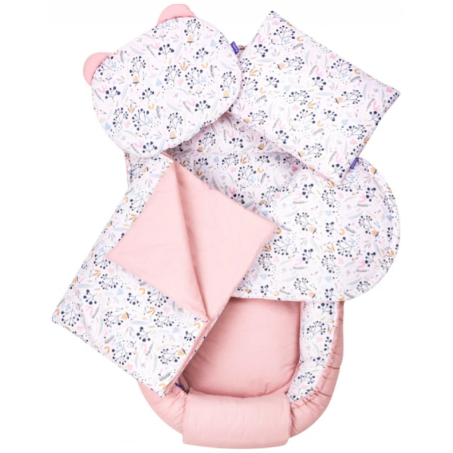 Jukki Χειροποίητο Σετ Baby Nest 5 τμχ Φωλιά Μωρού 90x50cm 0+μηνών Soft Meadow 5904506804191