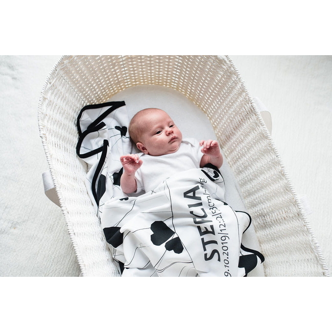 Hand-woven Baby Moses Basket Dream for mattress 72x33cm White