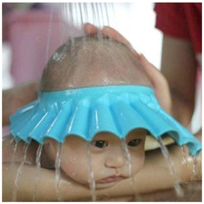 Soft Baby Shower Cap Hat  - Blue