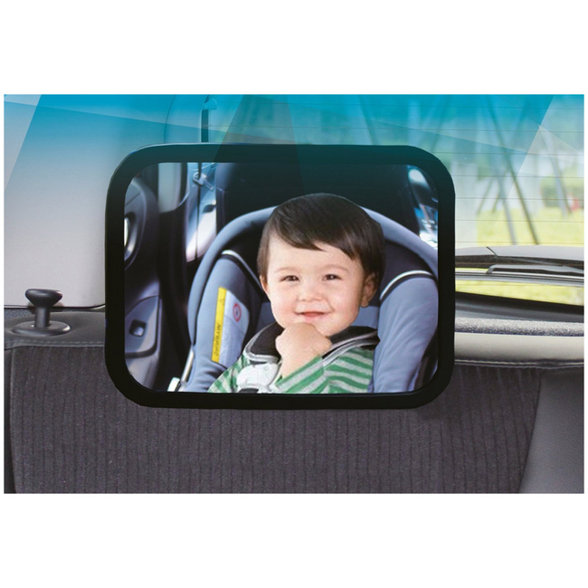 Altabebe AL1104  Baby Car Mirror | 1 SAFEST rear view mirror for rearward facing child seat | Fits any adjustable headrest 24.5 x 17.5 cm