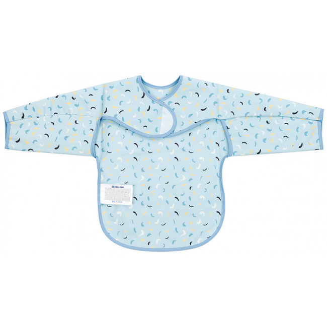 Kikka Boo Waterproof Bib with Sleeves & Dust Collector Arty Blue Pattern 31303030060