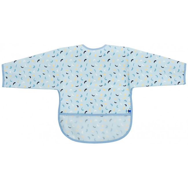 Kikka Boo Waterproof Bib with Sleeves & Dust Collector Arty Blue Pattern 31303030060