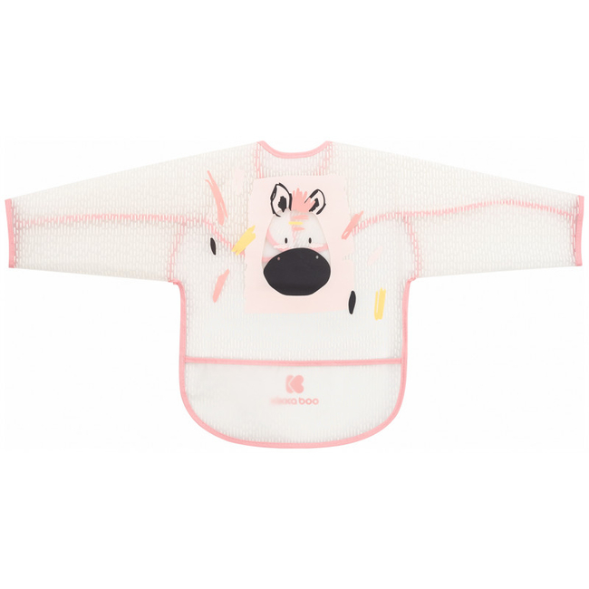 Kikka Boo Waterproof Bib with Sleeves & Dust Collector Arty Pink 31303030057