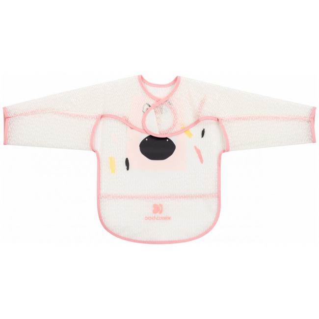 Kikka Boo Waterproof Bib with Sleeves & Dust Collector Arty Pink 31303030057