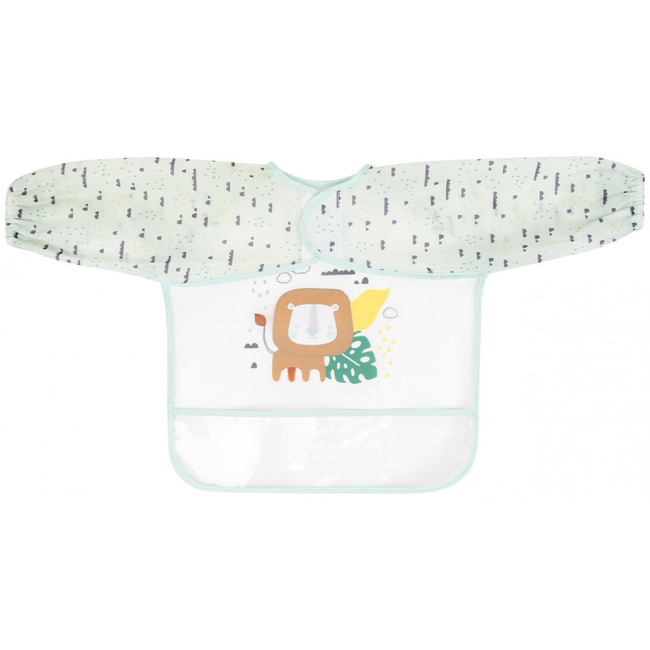 Kikka Boo Waterproof Bib with Sleeves & Dust Collector Savanna Mint 31303030033