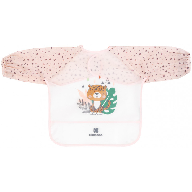 Kikka Boo Waterproof Bib with Sleeves & Dust Collector Savanna Pink 31303030032