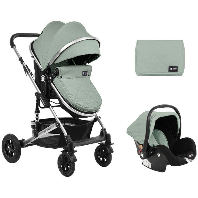 Kikka Boo Amaia 3 in 1 Reversible Baby Stroller Mint 31001010208