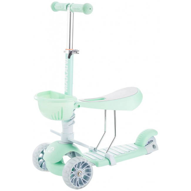 Kikka boo Makani BonBon Scooter 3 in 1 Παιδικό Πατίνι 3 Τροχοί Κάθισμα Candy Mint 31006010095