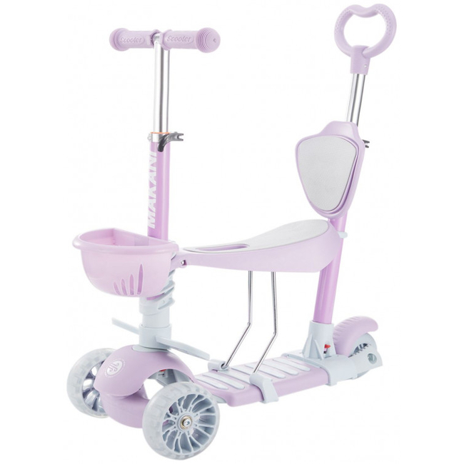 Kikka boo BonBon Scooter 4 in 1 Παιδικό Πατίνι 3 Τροχοί Κάθισμα Λαβή Γονέα Candy Lilac 31006010100
