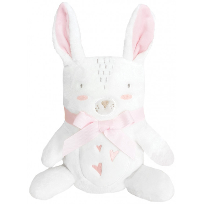 Kikka Boo Baby Gift Blanket 75x100cm With 3D Embroidery Rabbits in Love 31103020110