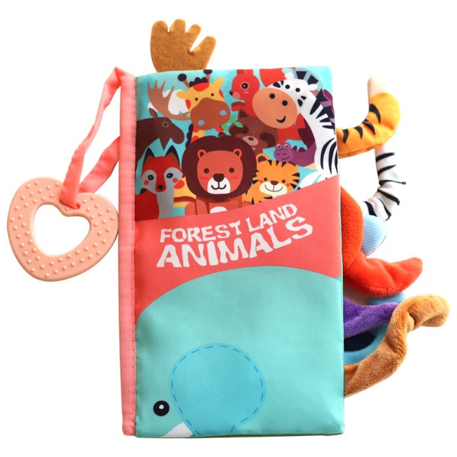 Kikka Boo Educational cloth book with teether Forest animals 31201010265