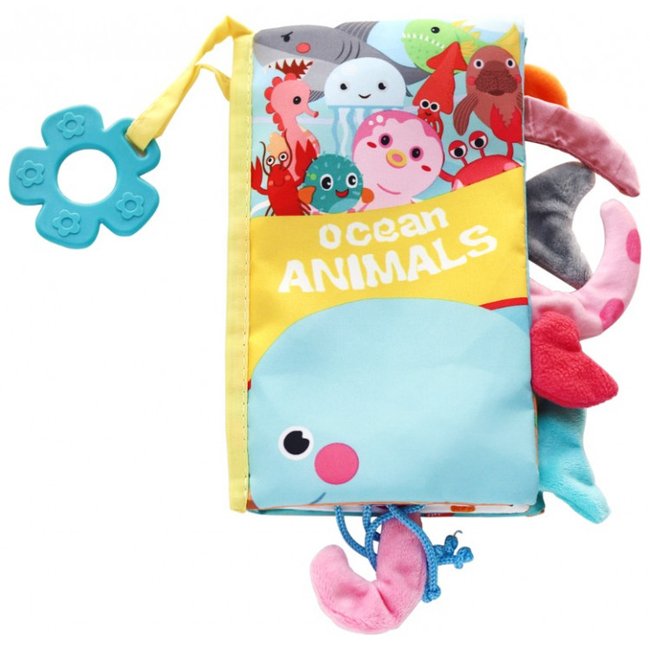 Kikka Boo Educational cloth book with teether Ocean animals 31201010266