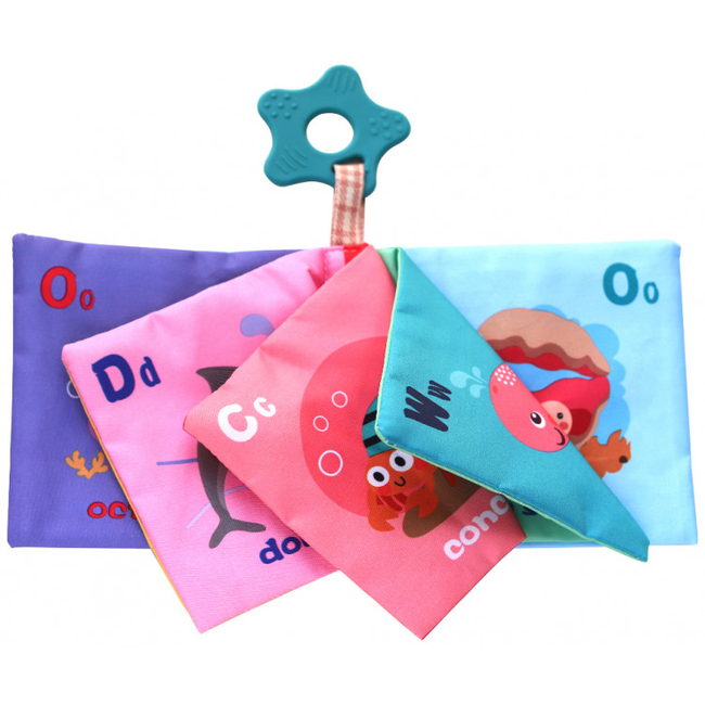 Kikka Boo Educational cloth book with teether Sea world 31201010270