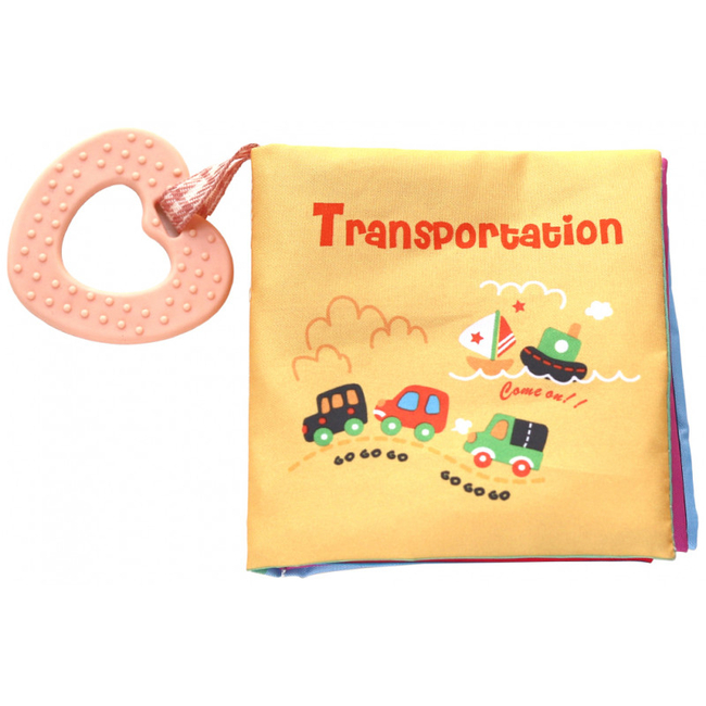 Kikka Boo Educational cloth book with teether Transportations 31201010273