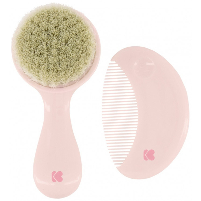 Kikka Boo Baby Brush Set And Comb Savanna Pink 31303040087