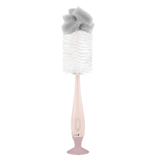 Kikka Boo Brush 2 in 1 Βούρτσα Καθαρισμού Μπιμπερό - Pink 31302020079