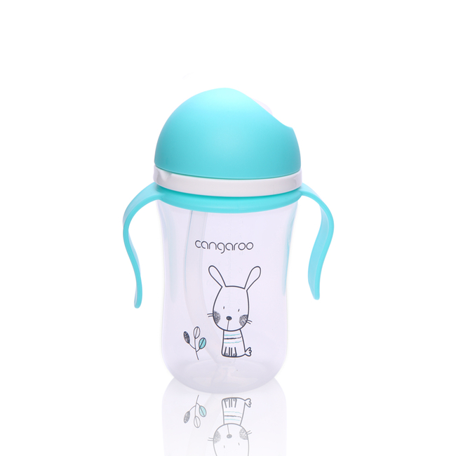 Cangaroo Bunny Εκπαιδευτικό Κύπελλο 300ml με Καλαμάκι 6+μ Γαλάζιο C0587