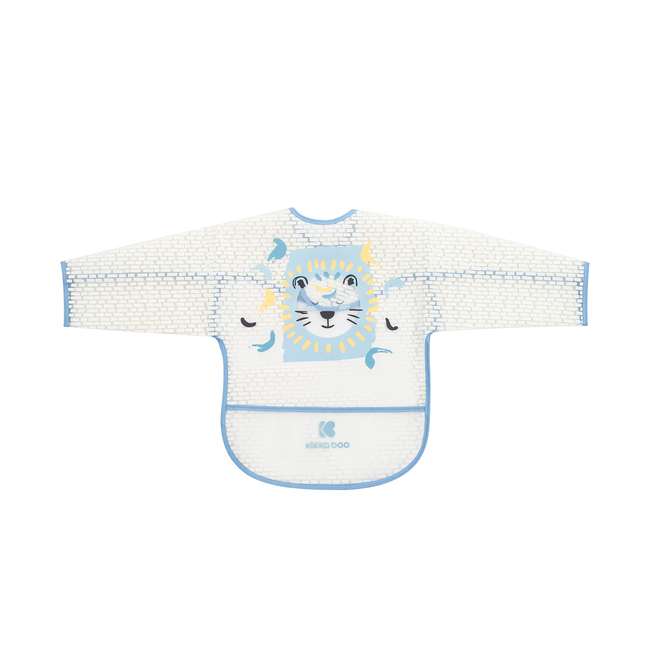 Kikka Boo Waterproof Bib with Sleeves & Dust Collector Arty Blue 31303030059