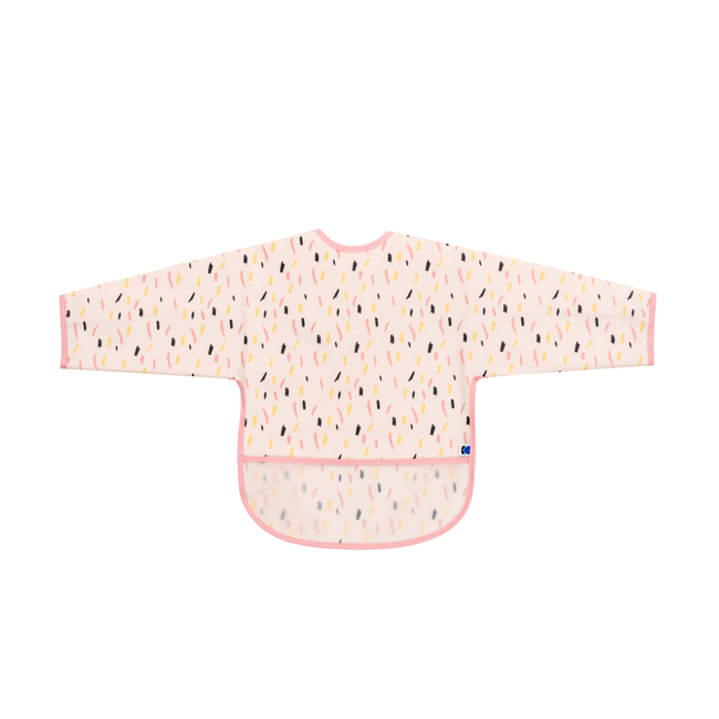Kikka Boo Waterproof Bib with Sleeves & Dust Collector Arty Pink Pattern 31303030058