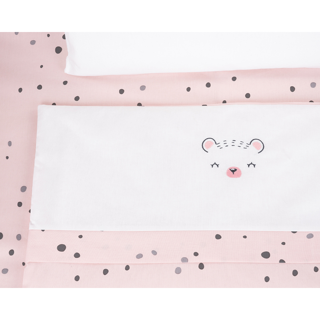 Kikka Boo Crib Bedding Set 5 pcs Bear with me Pink 41101050069