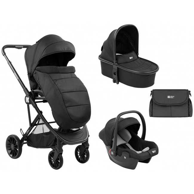 Kikka Boo Cherie 3 in 1 Reversible Baby Stroller Black 31001010185