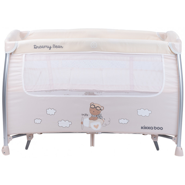 Kikka Boo Dreamy Playpen 2 levels play changing mat Cradle Bear Beige 31003010088