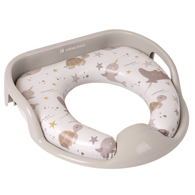 Kikka boo educational soft anatomic toilet seat with 18+M Sea World Beige 31403010012