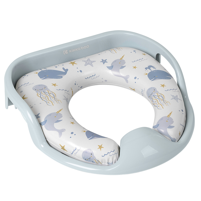 Kikka boo educational soft anatomic toilet seat with 18+M Sea World Blue 31403010011