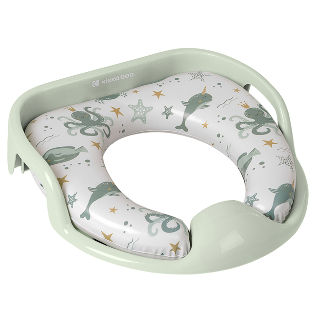 Kikka boo educational soft anatomic toilet seat with 18+M Sea World Mint 31403010009