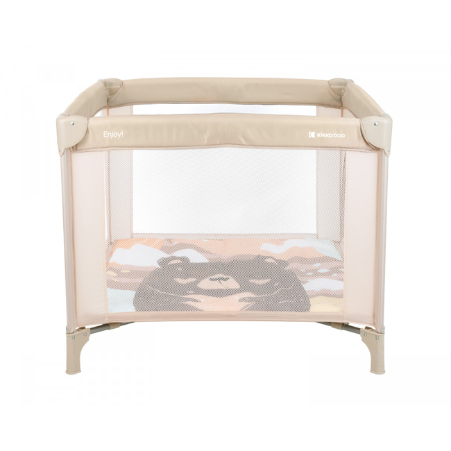 Kikka Boo Enjoy Foldable Square Playpen Beige Bear 31003030016