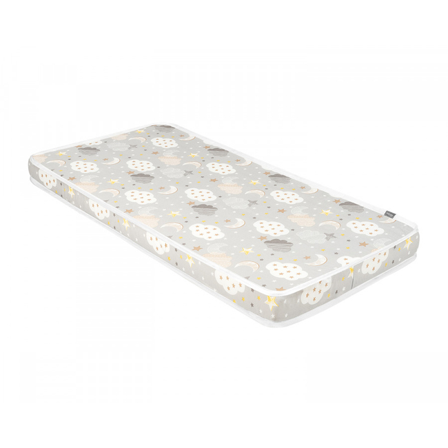 Kikka boo Mattress Fantasia Plus 60x120x7 cm Clouds Grey 41107030007