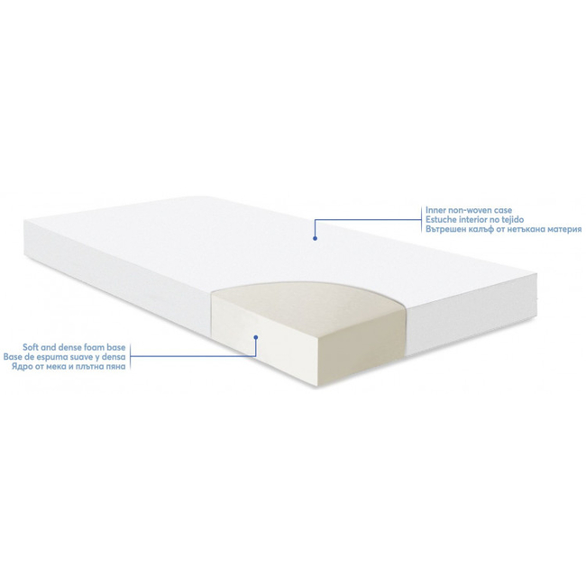 Kikka boo Mattress Fantasia Plus 60x120x6сm Clouds Mint 41107030028